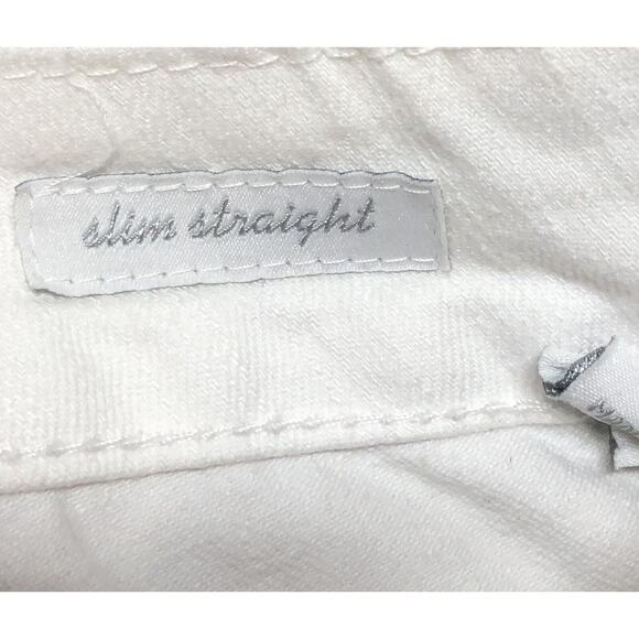 Seven 7 White Denim Jeans Embellished Pockets Casual Everyday Size 10 - Picture 9 of 11
